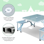 ZUN Portable Camping Table and Chairs / Dining Table （Prohibited by WalMart） 20165129