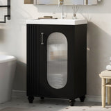 20" Bathroom Vanity with Sink, Bathroom Vanity Cabinet with Two-tier Shelf, Adjustable Shelf, Solid N725P246925B