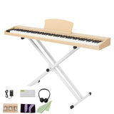 GPP-107 88 Key Full Size Semi-Weighted Standard Keyboards Wooden Digital Piano with Stand, MIDI 52986564