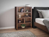 64 inch high Bookcase, No Assembly Required, Whiskey Finish B108P160197