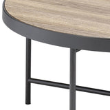 ZUN Weathered Grey Oak and Black Coffee Table B062P181353