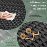 Outdoor PE Wicker Side Table with Storage, Patio Rattan End Table Square Container for Furniture 27645428