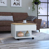 Luanda Lift Top Coffee Table, Casters, One Shelf B070P188809