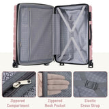 Hardshell Luggage Set 3 Piece, Durable ABSPC Travel Suitcase with Spinner Wheels for Men Women N730P245304R