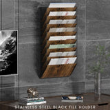 5th/8th floor wall file rack, email paper file folder organizer, magazine rack, wooden office 37651767