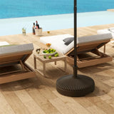 Brown Round Patio Umbrella Base Holder 44069757