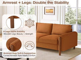 83.86" 3-Seater Sofa, Curved Armrest with Integrated Solid Wood Legs, Teddy Velvet Fabric, High N765P331021Y