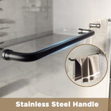 44-48" W 72" H Tempered Glass with Explosion Proof Film, Aluminum Frame Double Sliding Shower W1675P288823