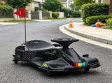 Black 12V Electric Drift Go Kart Kids Ride On Vehicle with Soft Start, Music Function & Colorful 76702289