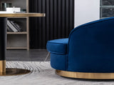 Wania Contemporary Velvet Swivel Chair, Blue T2574P164523