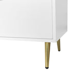 Seven Drawers Large Chest of Drawer Cabinet with Golden Handle and Golden Legs White Color 69237500