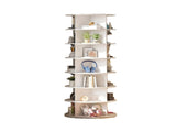 7 Tier Rotating Shoe Rack Tower, Spinning Shoe Display, 360 Shoe Rack Storage Round Carousel, W2641P242582