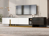 VIBE HAUS 66.7'' Light Luxury TV Stand for TVs up to 70 Inches, Modern TV Cabinet with Metal Legs, 1 N724P321446K