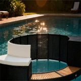 Outdoors Hot Tub Surround Gray Poly Rattan /poly rattan hot tub surround 42590970