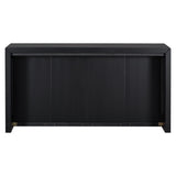 U_STYLE Acacia Wood Veneer Simple Entryway Table with Wavy Design,Suitable for Study,Entryway, N711P225790B