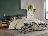 3 Piece Cotton and Flax Linen Blend Comforter Set Natural King/Cal King B03596415