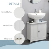 ZUN Bathroom Cabinet with 2 Doors and Shelf Bathroom Vanity white-AS （Prohibited by 36907874