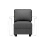 Modular Sectional Sofa with Storage Seat Upgrade Convertible Sofa Couch for Living Room/Deep 27'' B2716P236651