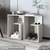 Everet 25" High 3-Tier Side Table Concrete Gray - White B200P286975