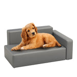 ZUN Modern Dog Sofa PU Leather Sturdy Dog Couch for Small Medium Dogs Waterproof Pet Sofa for Cats 38337400