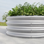 ZUN 32.08*11.4" Tall Round Raised Garedn Bed, Metal Raised Beds for Vegetables, Outdoor Garden Raised 59535029