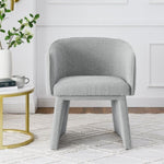 ZUN Modern style simple and elegant chair, grey leisure chair, suitable for dining/bedroom/living W487P186355