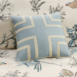 7 Piece Printed Cotton Twill Comforter Set Khaki King B03597225