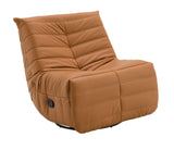 Talmon Orange Synthenic Leather Glider Recliner with Swivel B2726P245872