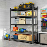 Garage Five Story Shelf, Capable Of Accommodating 2500 LBS, Adjustable Metal Shelf, Black, Requires 50733634