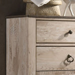 ZUN Imerland Contemporary Patched Wood Top 5-drawer Chest, White Wash Finish T2574P198406