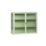 27.56"Glass Doors Modern Two-door Wall Cabinet with Featuring Three-tier Storage for Entryway Living W757119325
