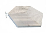 Hexagon Marble tile, White marble, marble, for wall, OL textured finished, 3D fluted marble, W1696P262342
