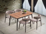 Natural and Black Dining Table with Bufferfly Extension Leaf B062P209313