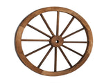 2pcs 30-Inch Old Western Style Garden Art Wall Decor Wooden Wagon Wheel Brown 42415001