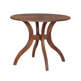 Walnut Round Dining Table 39.4" Traditional Solid Wood Legs, Timeless Elegance, Ideal Focal Point N842P315206D