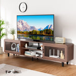 ZUN TV Stand for 55/60/65/70", Wood Entertainment Center with Power Outlets, Media Console with Sliding 36882263