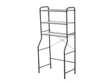 Over-the-Toilet Steel Storage Unit with 3 Shelves and Liners, Matte Black 70937258