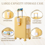 20"/24"/28" 3 pcs/set in ABS Spinner Wheel Luggage, Carry on Suitcase, with Cup Holder & USB Port & 02827536