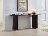 Length 59.1 Inch Entryway Table for Living Room,Narrow Console Table with Unique Stainless Steel W2582P406099