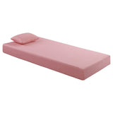 ZUN 7inch Twin and Pillow Set Breathable Fabric Gel-Infused Memory Foam, Pink, B011P213350