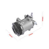 12V A/C Compressor with 7-Groove Fits for Nissan Navara D40 2005-2015 Nissan Pathfinder R51 92288598