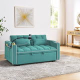 55.51 inch versatile foldable sofa bed in 3 lengths, modern sofa sofa sofa velvet pull-out bed, W2353P232226