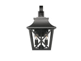 Black Outdoor Wall Lantern 2-Light, Large Outside Modern Wall Sconce Fixture, Industrial Porch W2714P218530