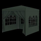 3 * 3m 4 sided , spiral tube pergola made of green PE fabric, 10'x10 'party tent with 4 81246645