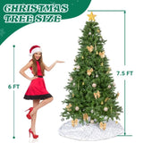 7.5 FT Artificial Christmas Tree with DIY 400 Warm White LED Lights, Hinged Xmas Pine Tree with Tree 54573229