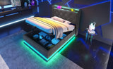 Twin size Upholstered, 360 surround LED function, Buttons/Apps/Remote Control, hydraulic storage N736P188805G
