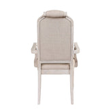 Beige and Antique Champagne Tufted Back Arm Chairs B062P186528