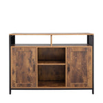 ZUN Sideboard, storage cabinet with open shelves for kitchen dining room living room, industrial style, W1321126671