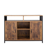 ZUN Sideboard, storage cabinet with open shelves for kitchen dining room living room, industrial style, W1321126671