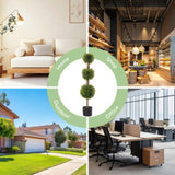 2pcs green 115cm three-ball boxwood PVC artificial tree 36565273